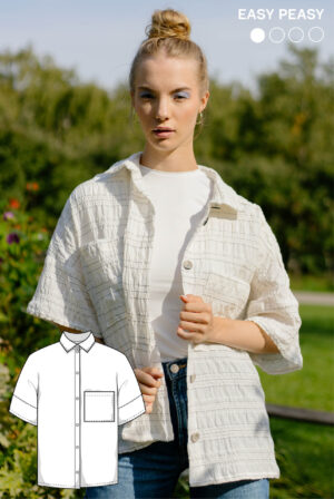 Sewing pattern blouse short sleeves