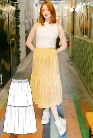 Sewing pattern tiered skirt