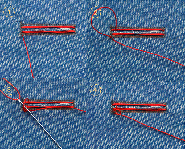 Sew buttonholes by hand
