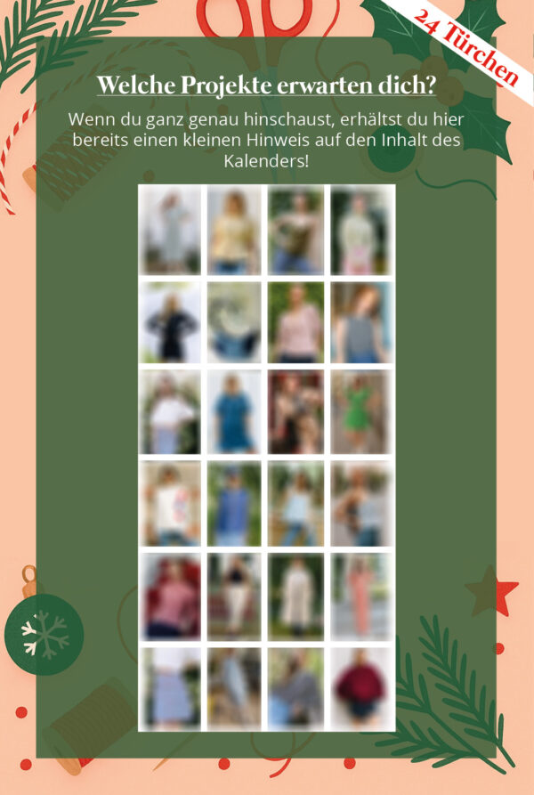 Schnittmuster Adventskalender 2025 – Bild 3