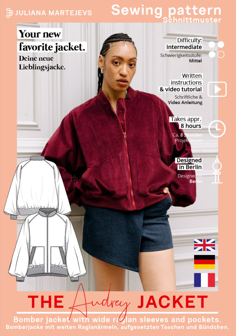 Bomber Jacket Sewing Pattern | Easy jacket pattern for ladies