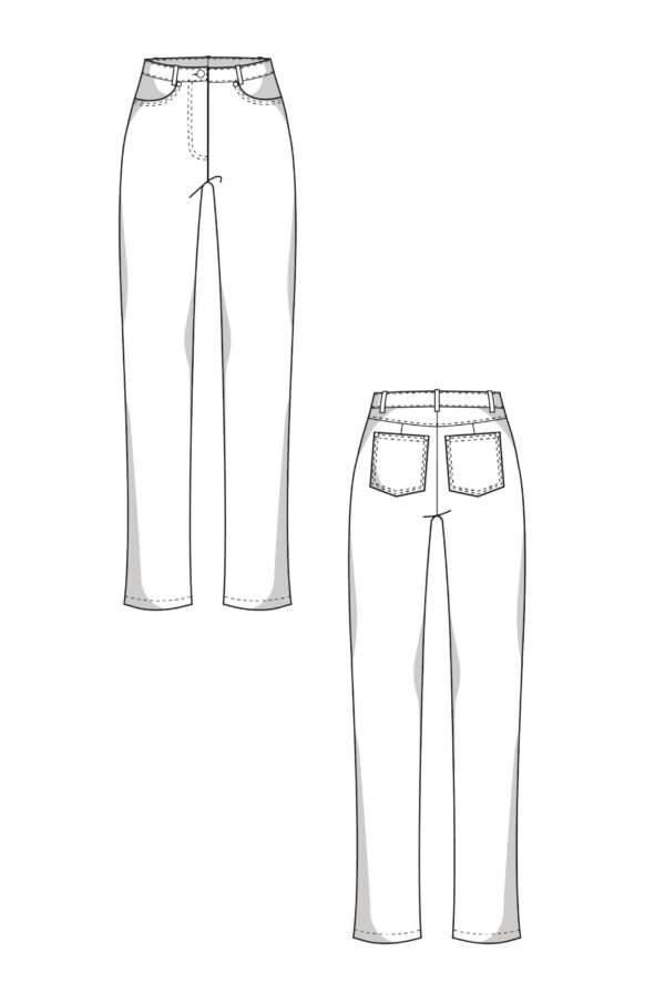 Basic Jeans Pattern Jeans Sewing Pattern | Denim Pants Pattern for Ladies
