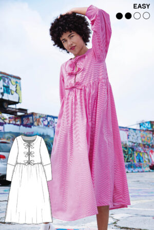 Midi dress sewing pattern