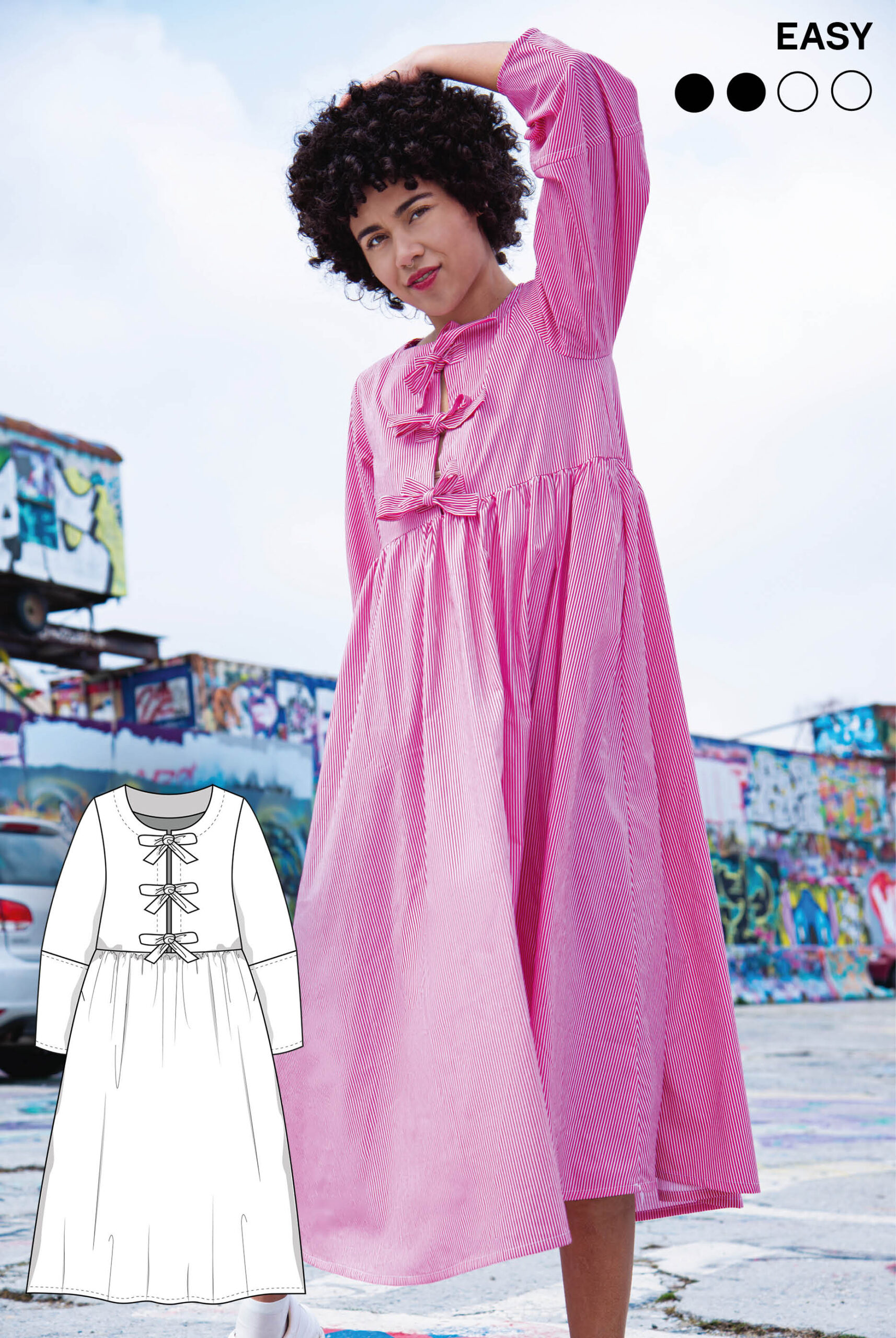 Midi dress sewing pattern